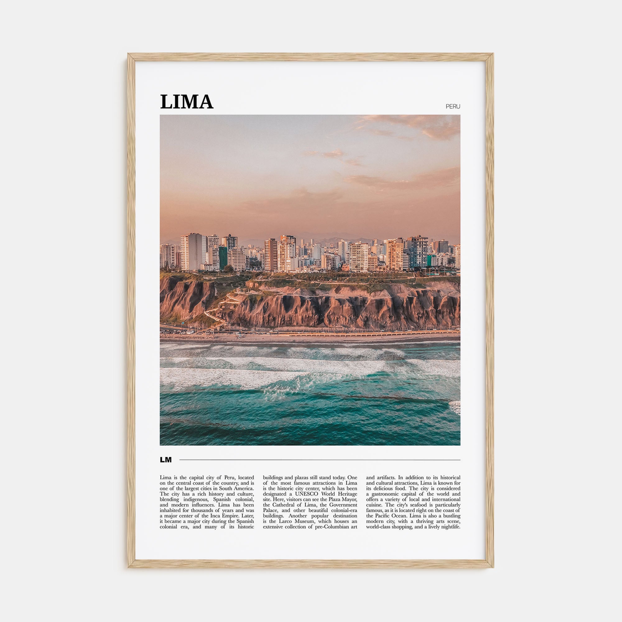 Lima Travel Color Poster