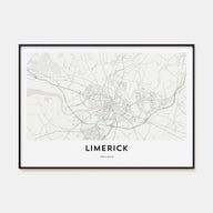 Limerick Map Landscape Poster