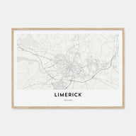 Limerick Map Landscape Poster