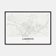 Limerick Map Landscape Poster
