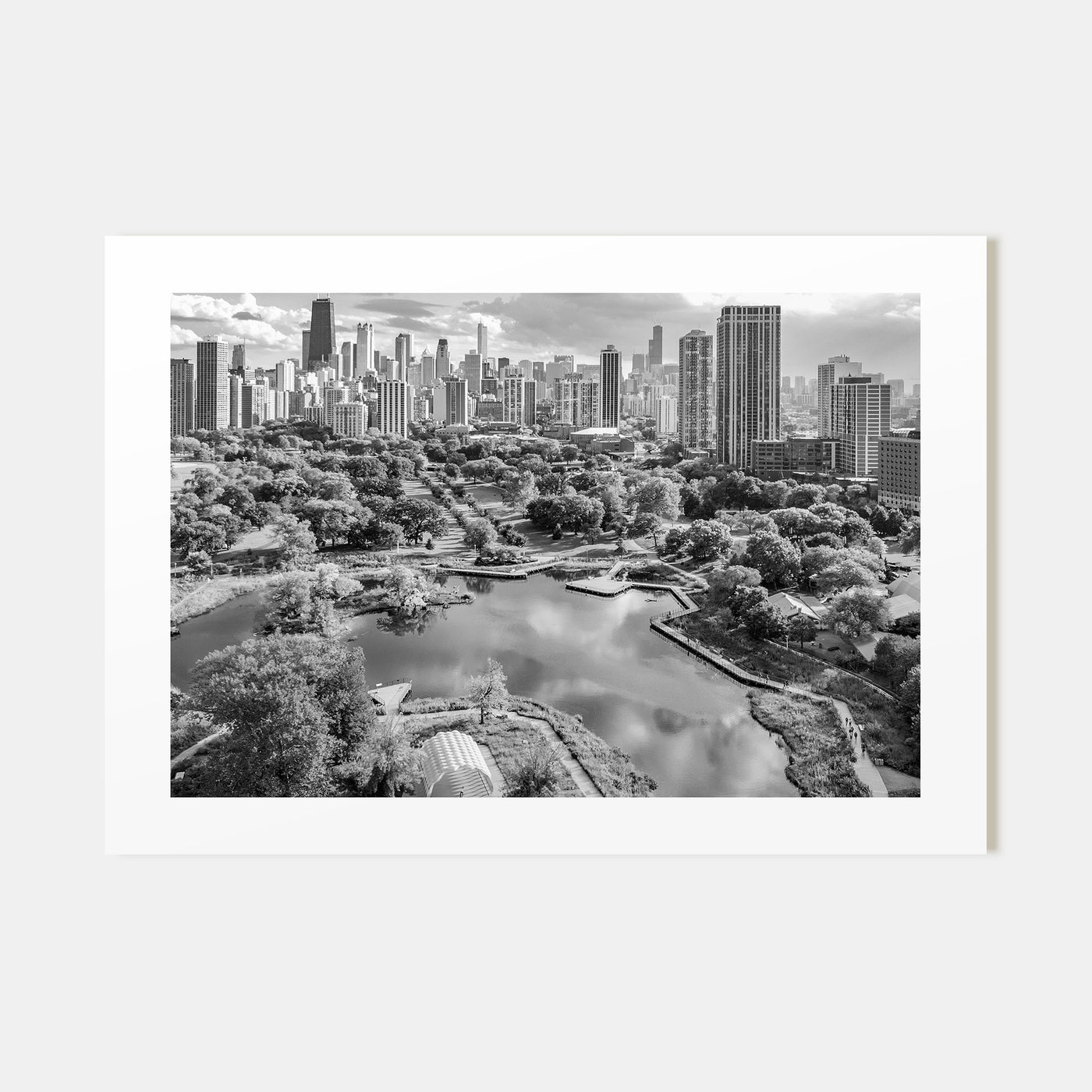 Lincoln Park Landscape B&W Poster