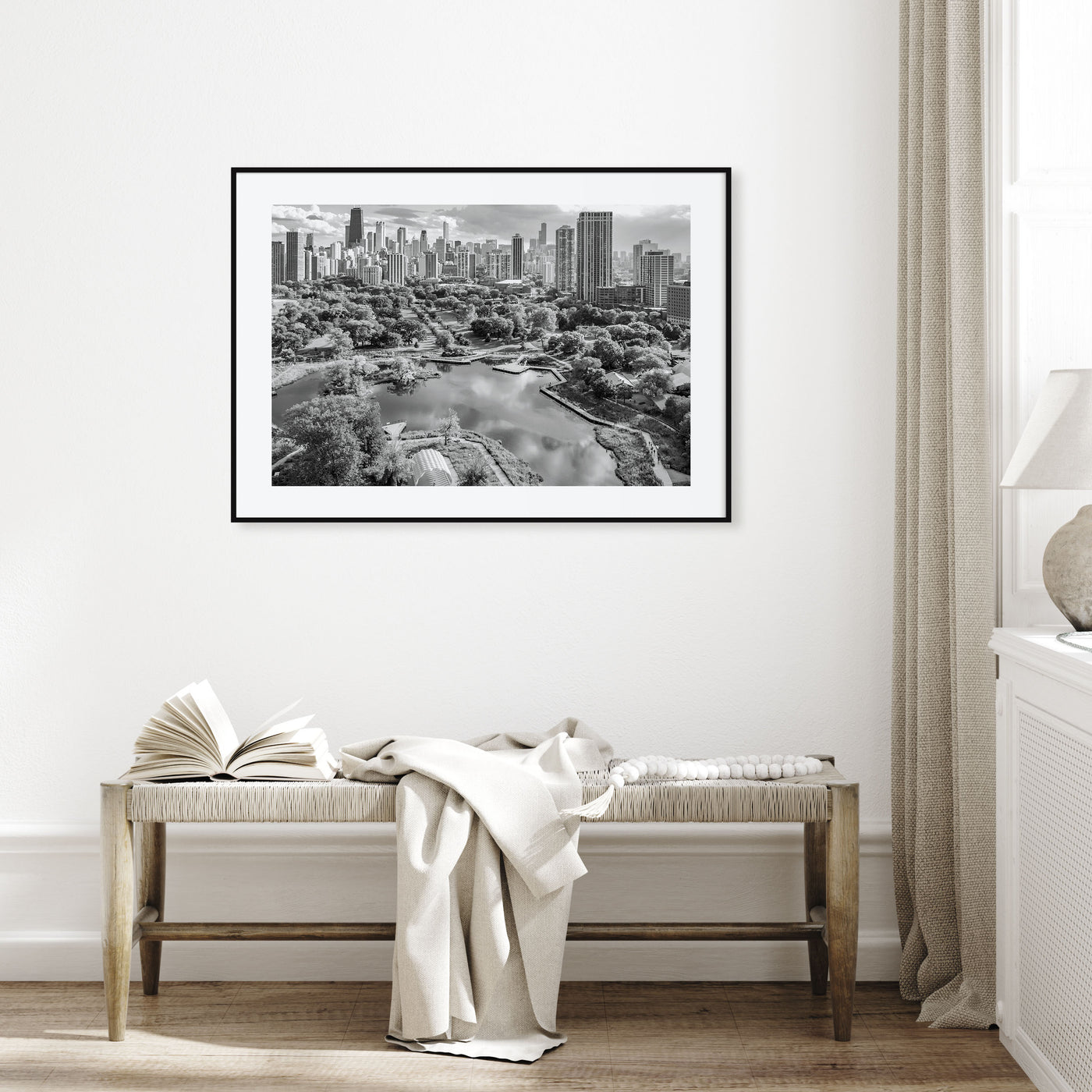Lincoln Park Landscape B&W Poster