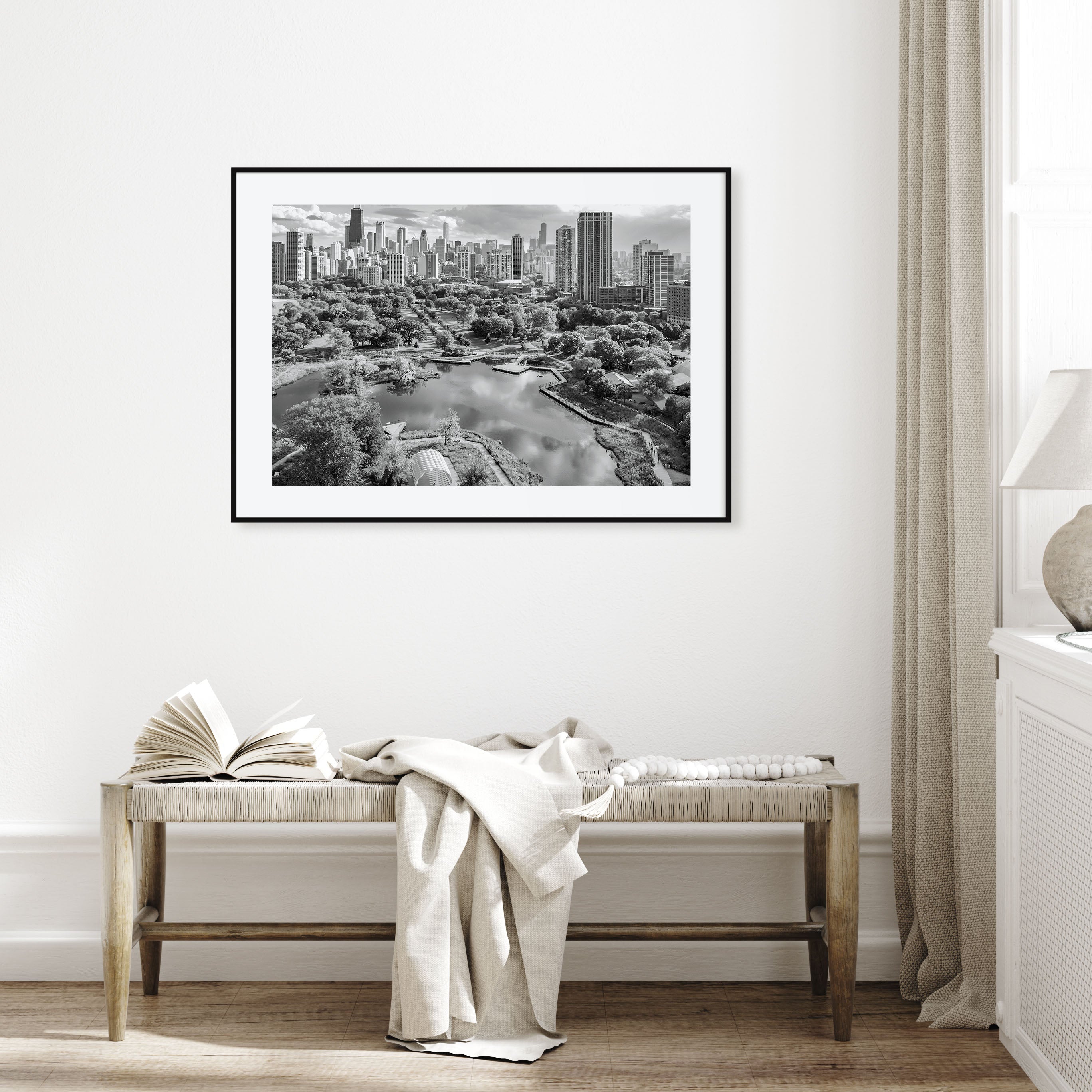 Lincoln Park Landscape B&W Poster
