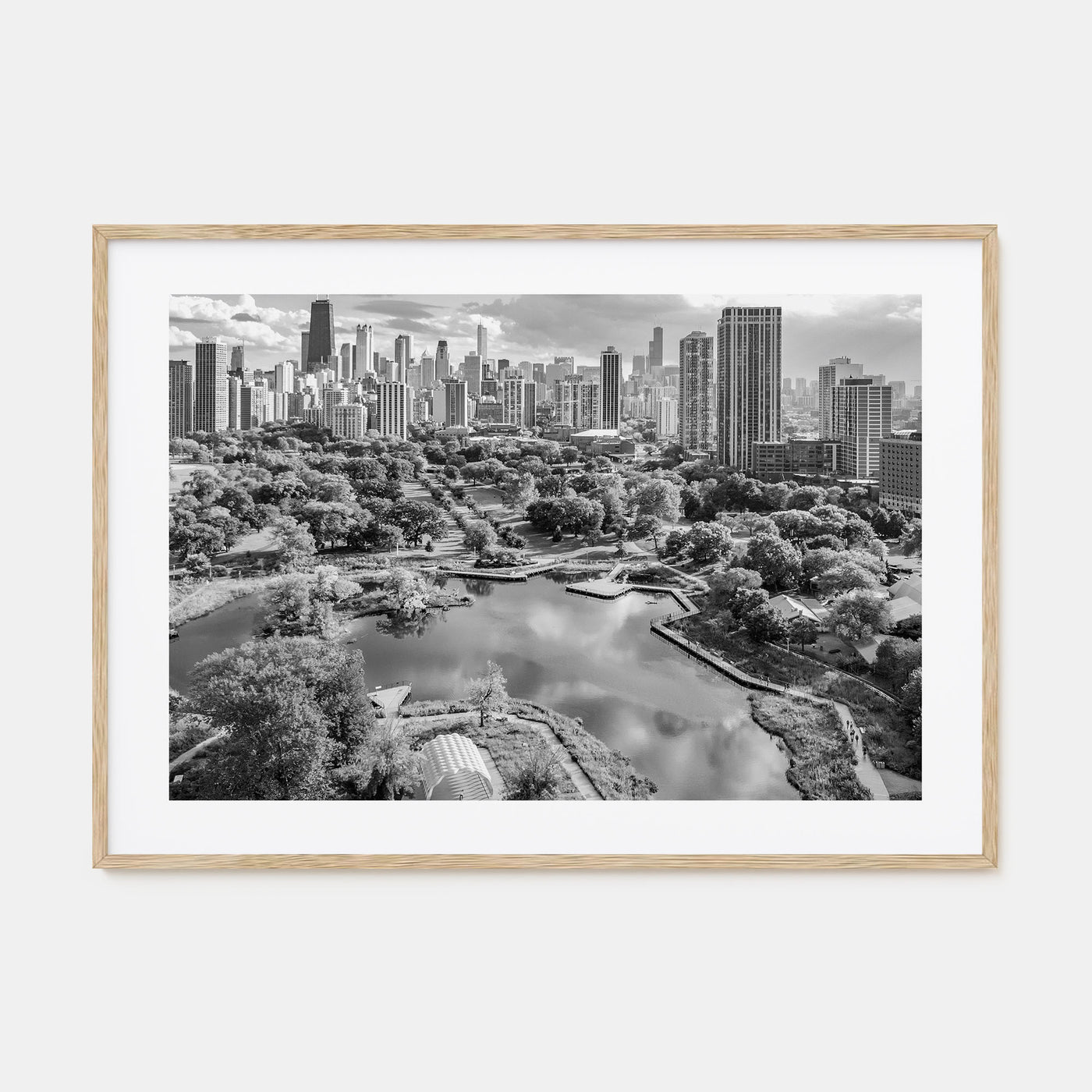 Lincoln Park Landscape B&W Poster
