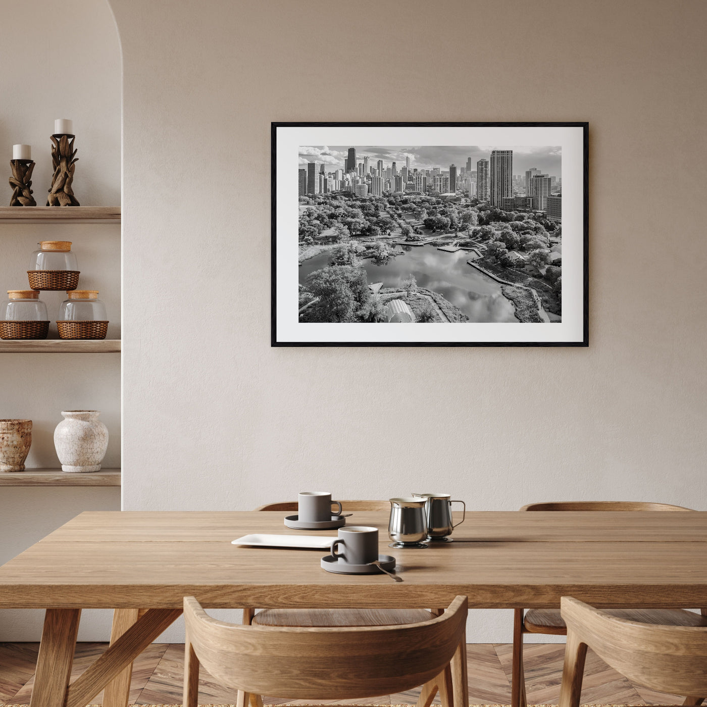 Lincoln Park Landscape B&W Poster
