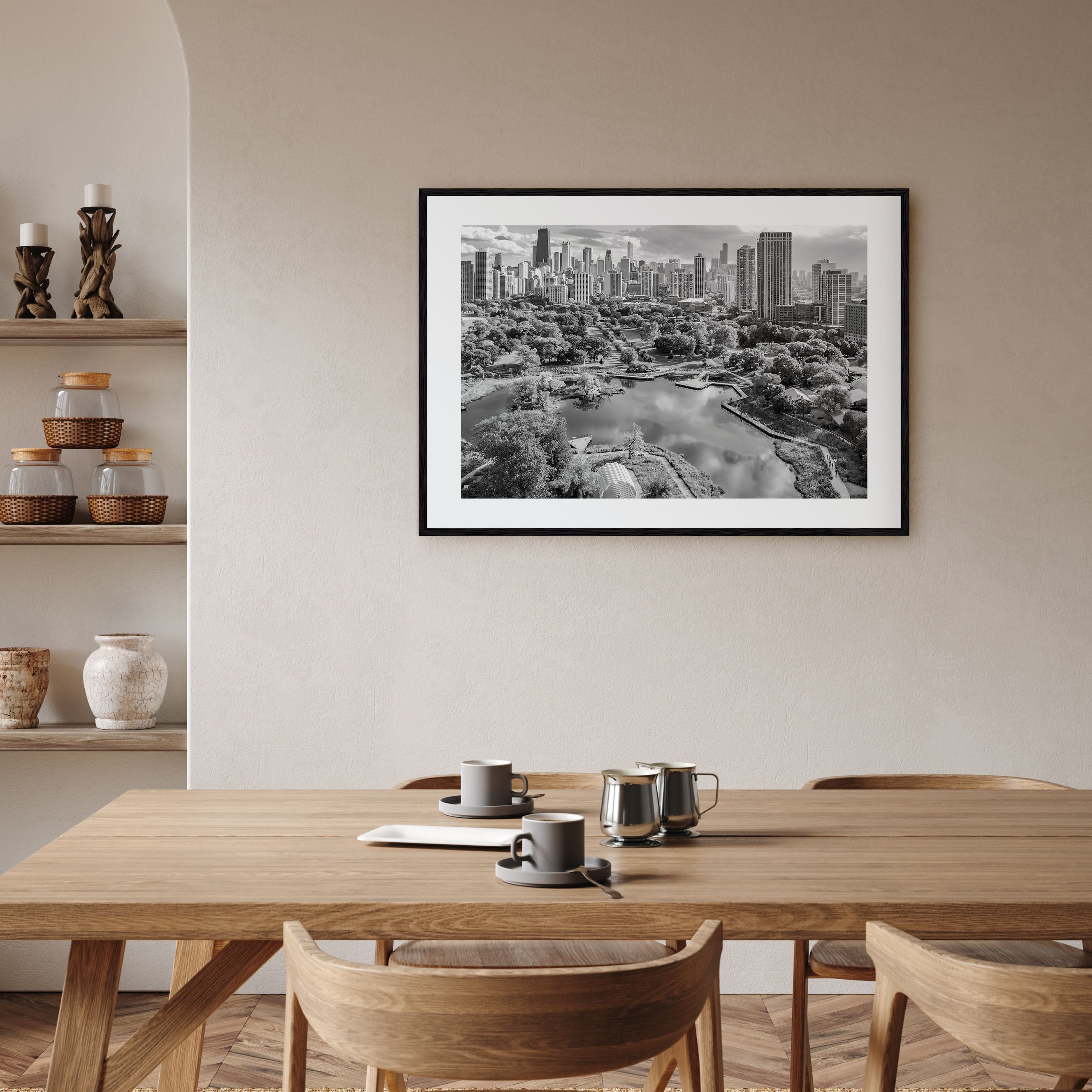Lincoln Park Landscape B&W Poster