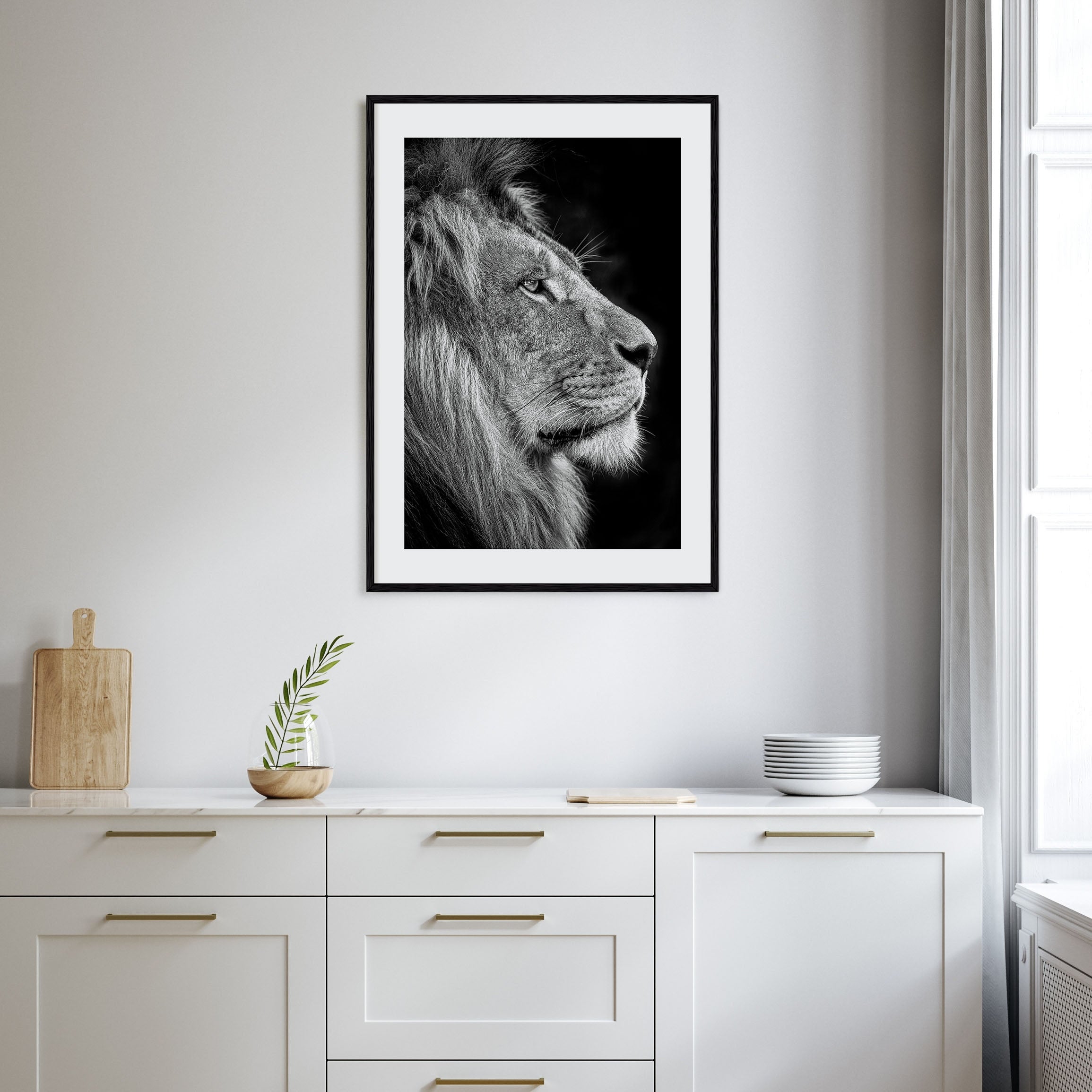 Lion Photo B&W No 1 Poster