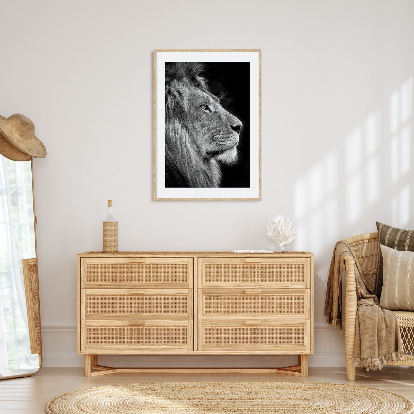 Lion Photo B&W No 1 Poster