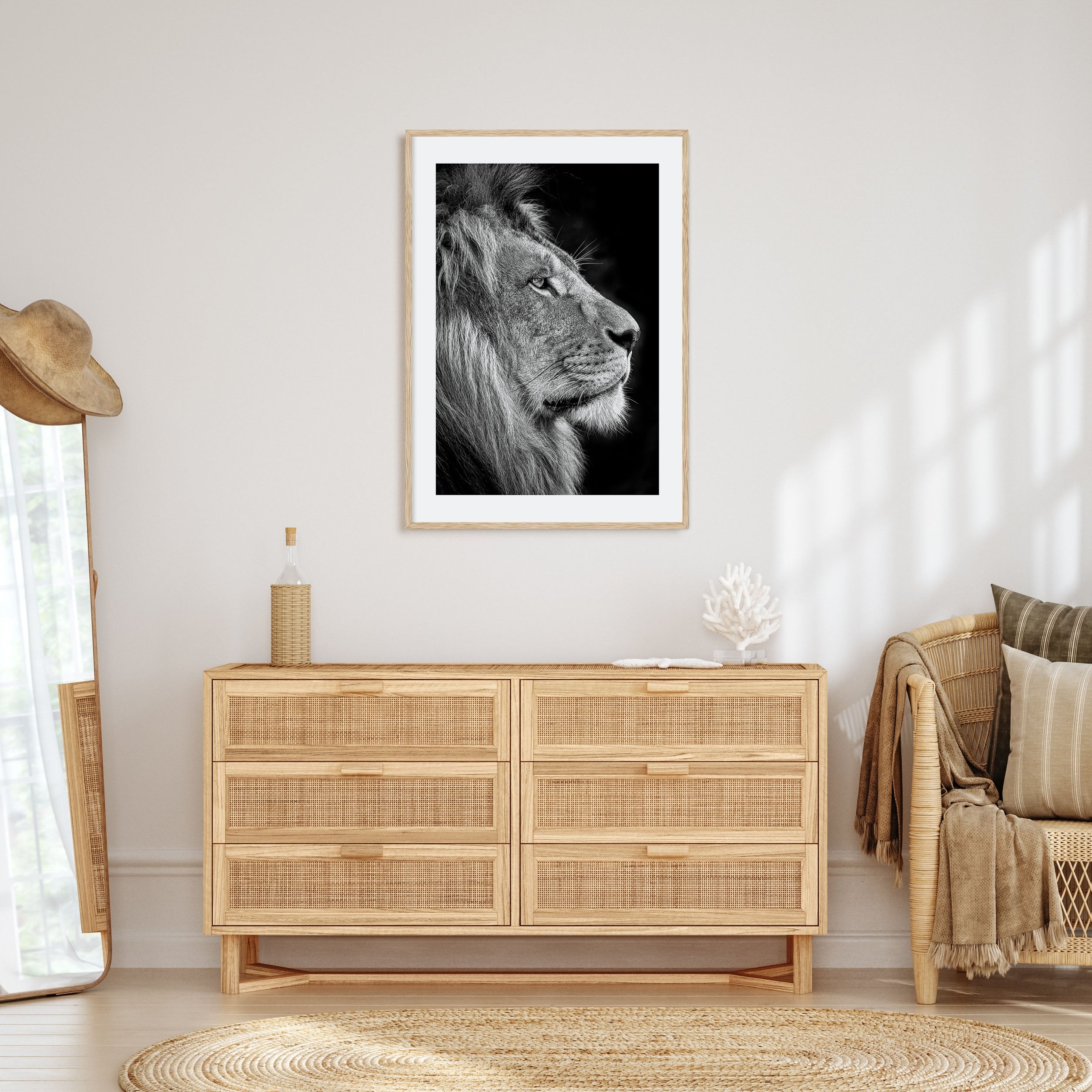 Lion Photo B&W No 1 Poster