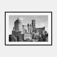 Lisbon Landscape B&W Poster