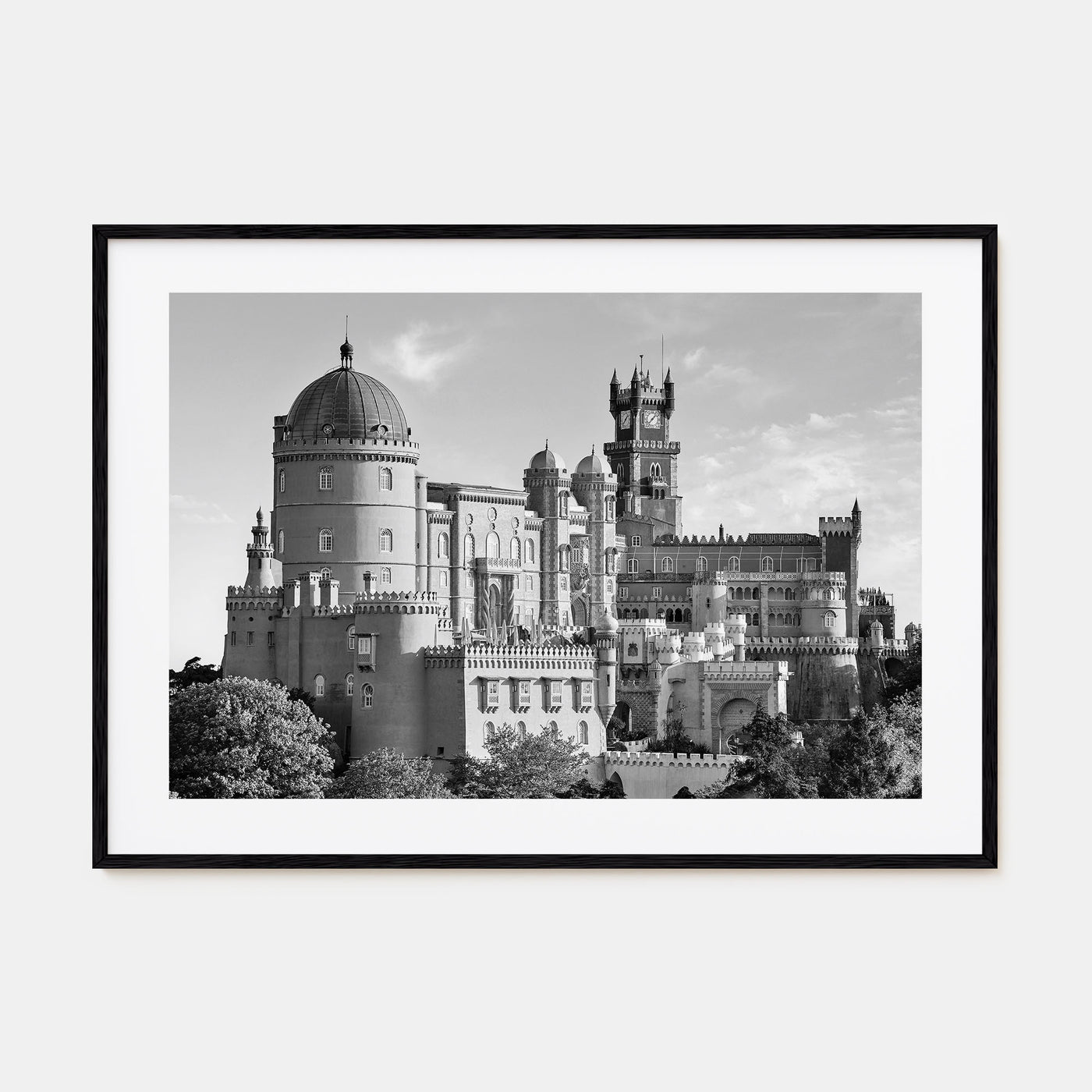 Lisbon Landscape B&W Poster