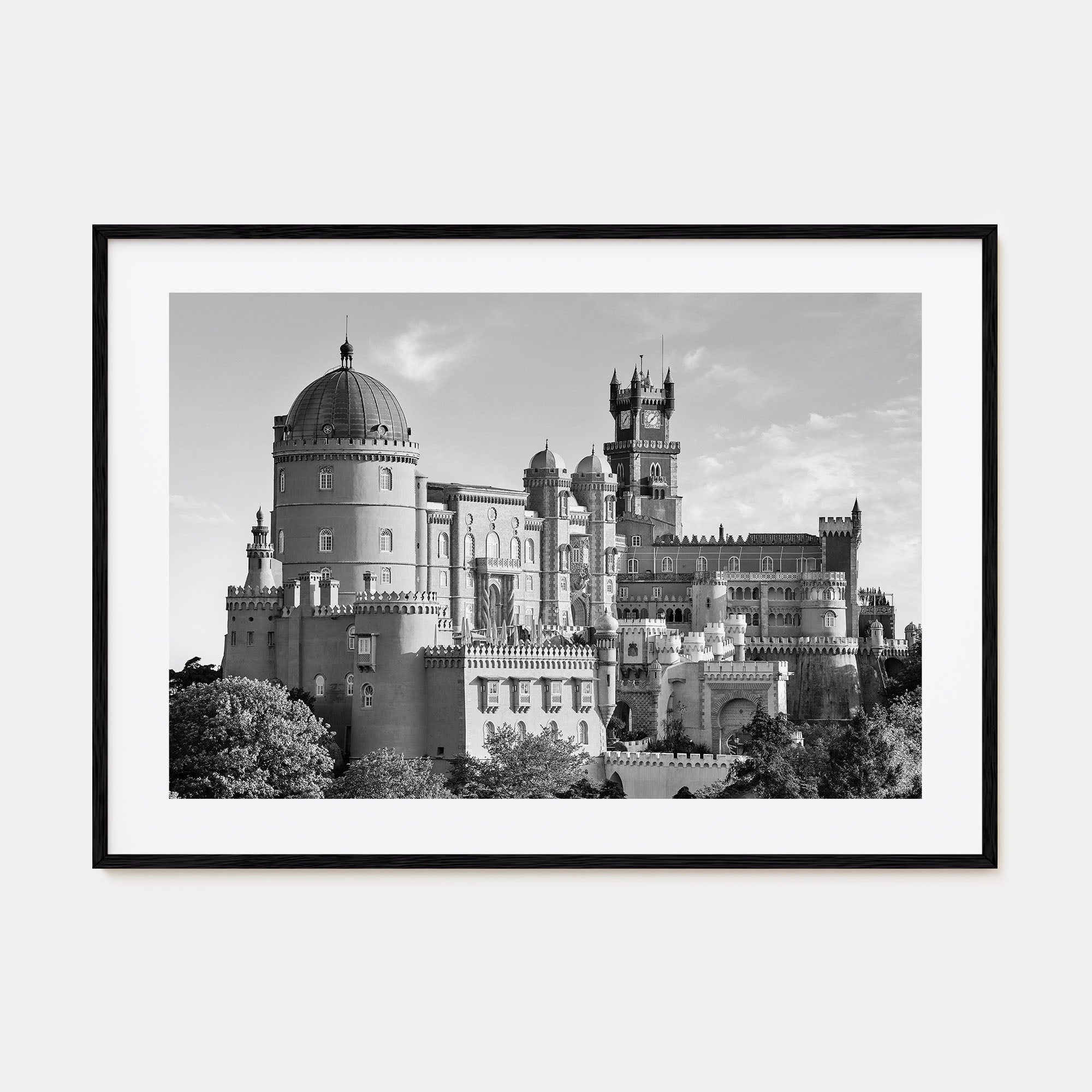 Lisbon Landscape B&W Poster