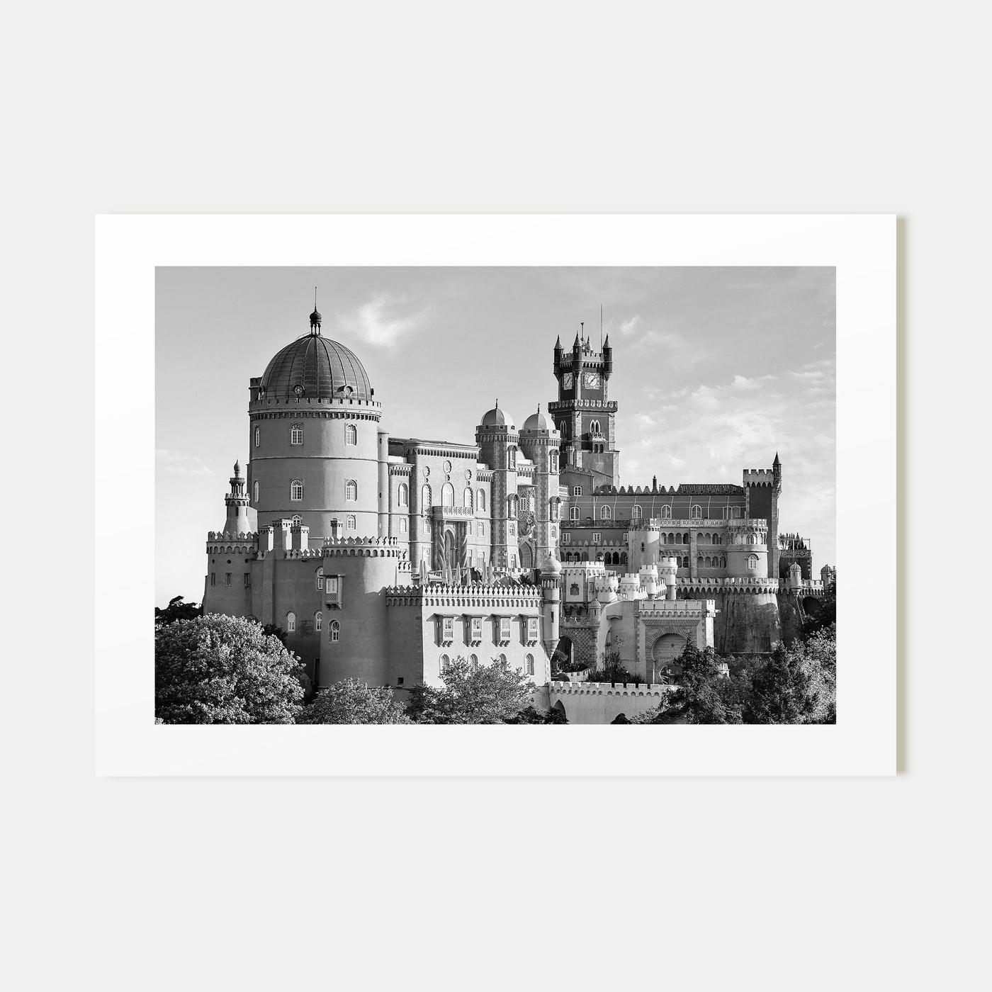 Lisbon Landscape B&W Poster