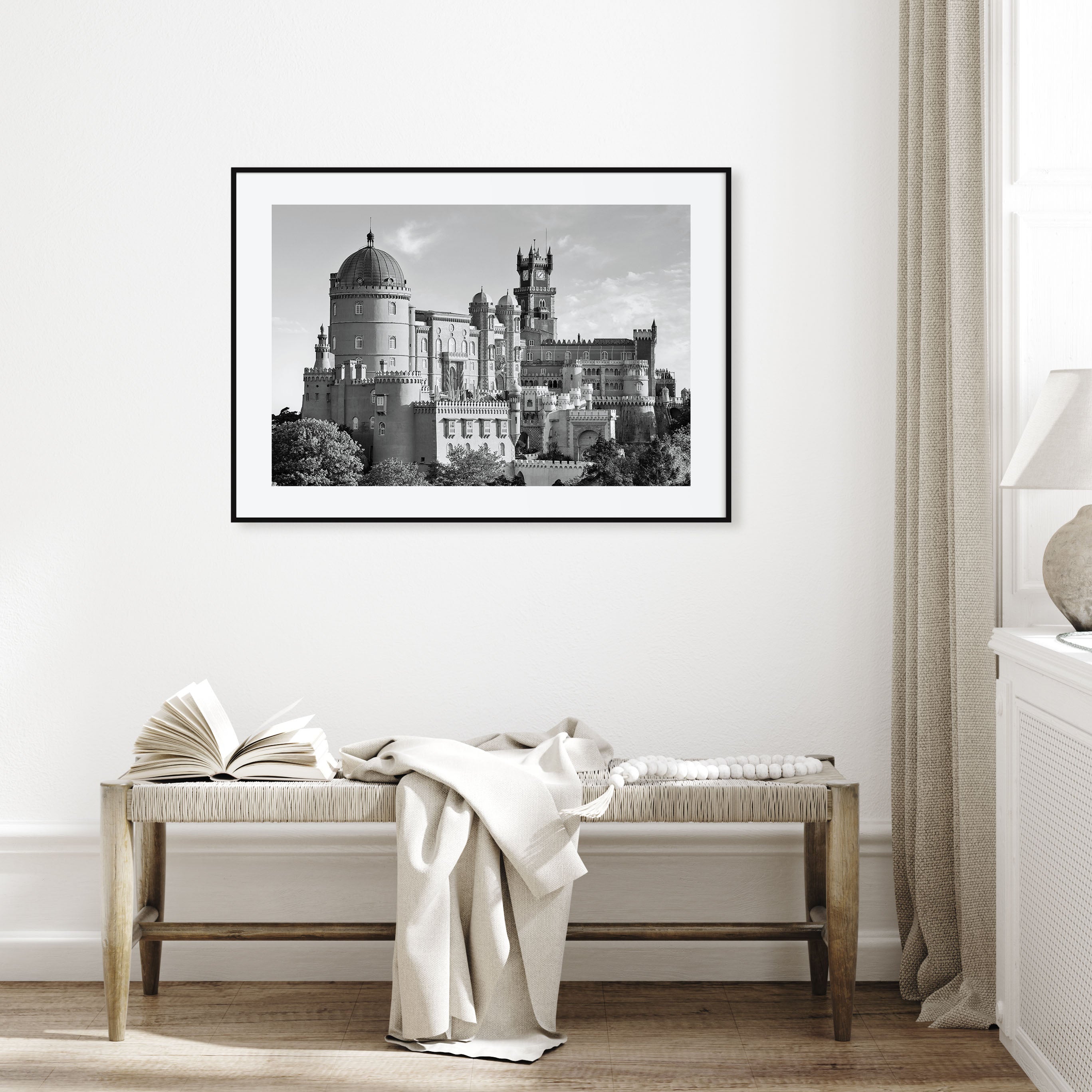 Lisbon Landscape B&W Poster