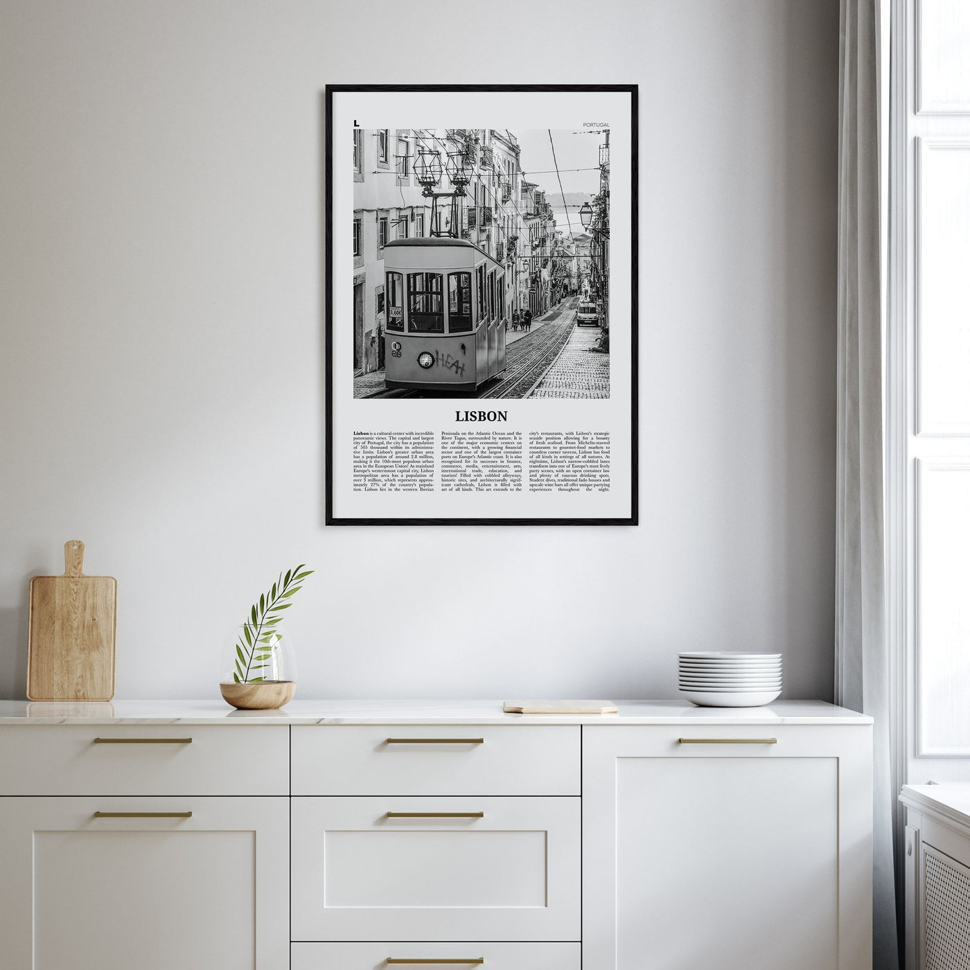 Lisbon Travel B&W No 1 Poster