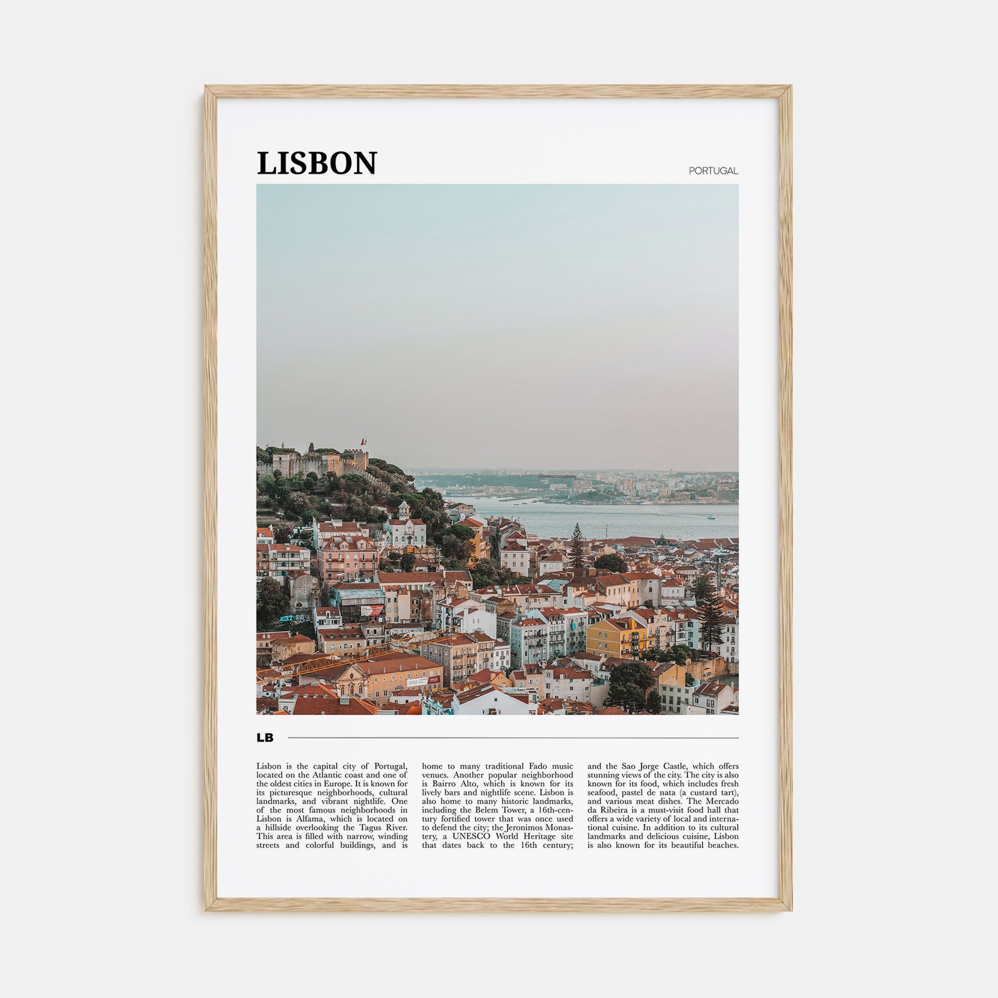 Lisbon Travel Color Poster