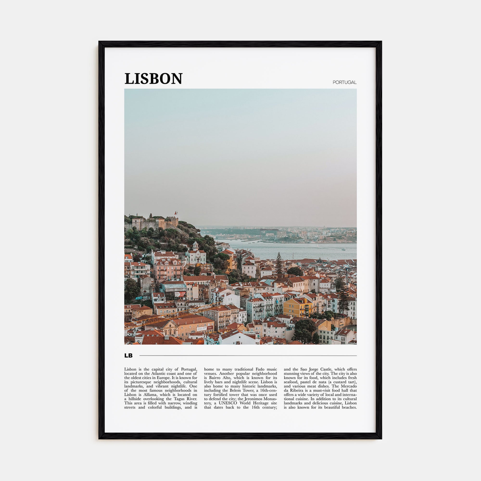 Lisbon Travel Color Poster