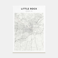 Little Rock Map Portrait Poster