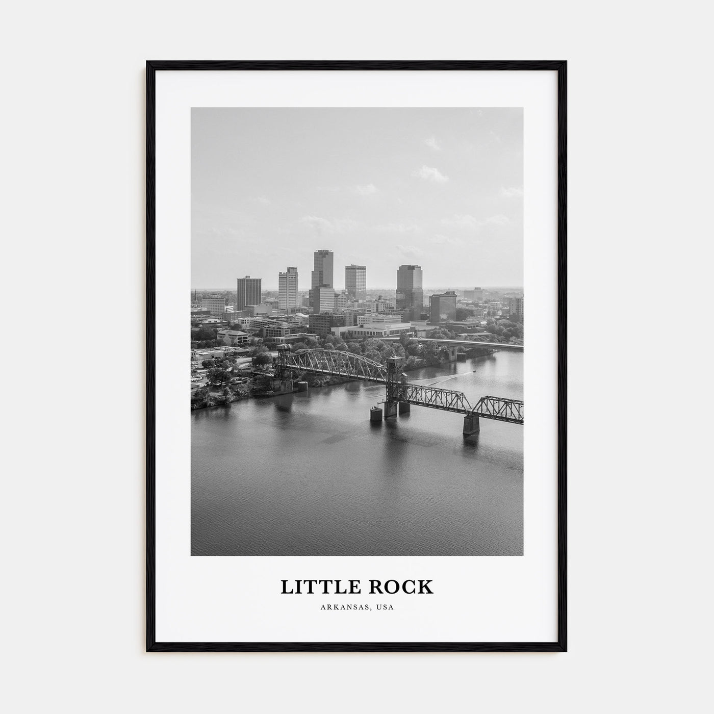 Little Rock Portrait B&W Poster