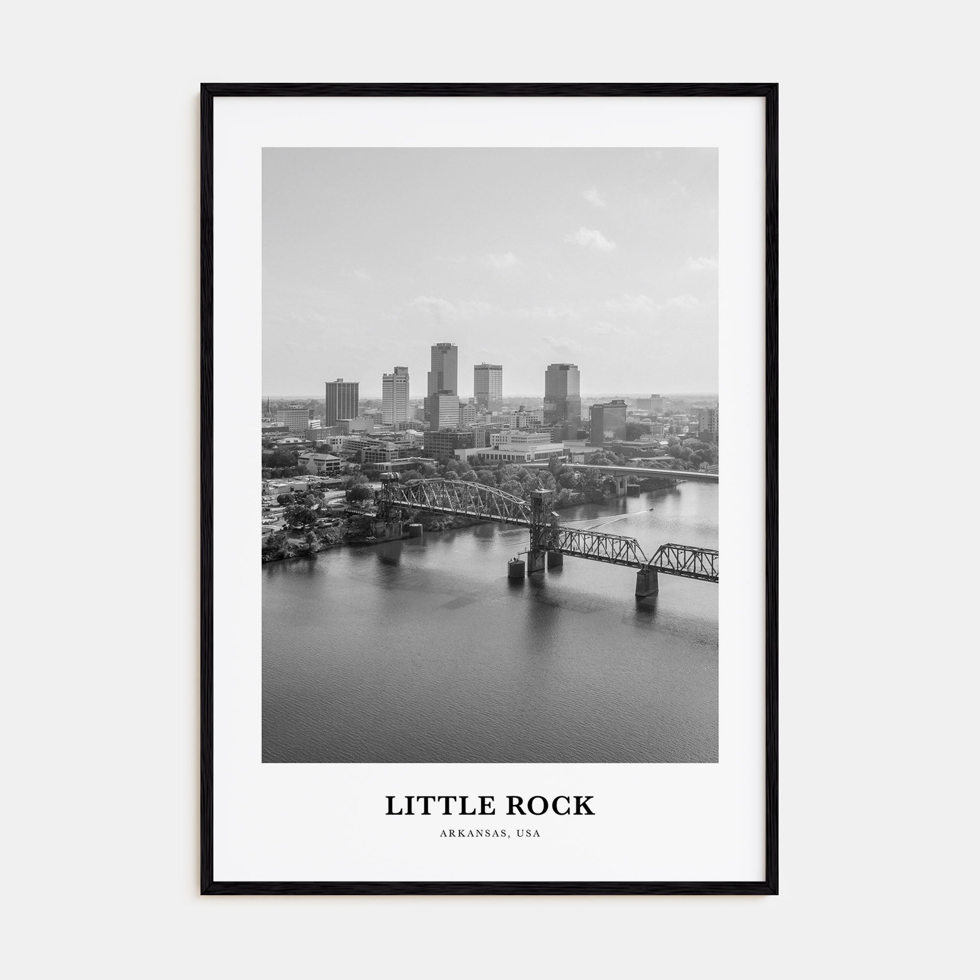 Little Rock Portrait B&W Poster