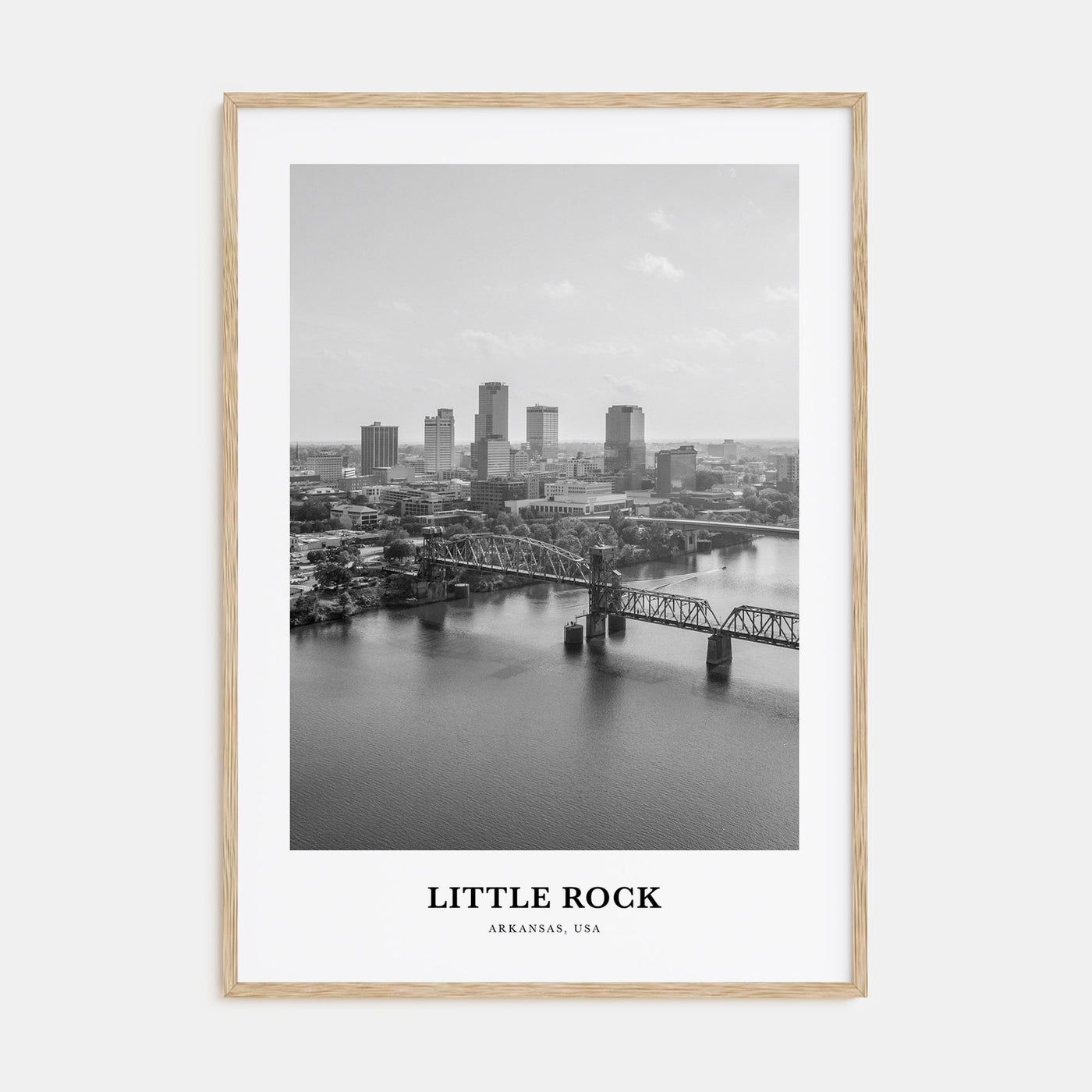 Little Rock Portrait B&W Poster