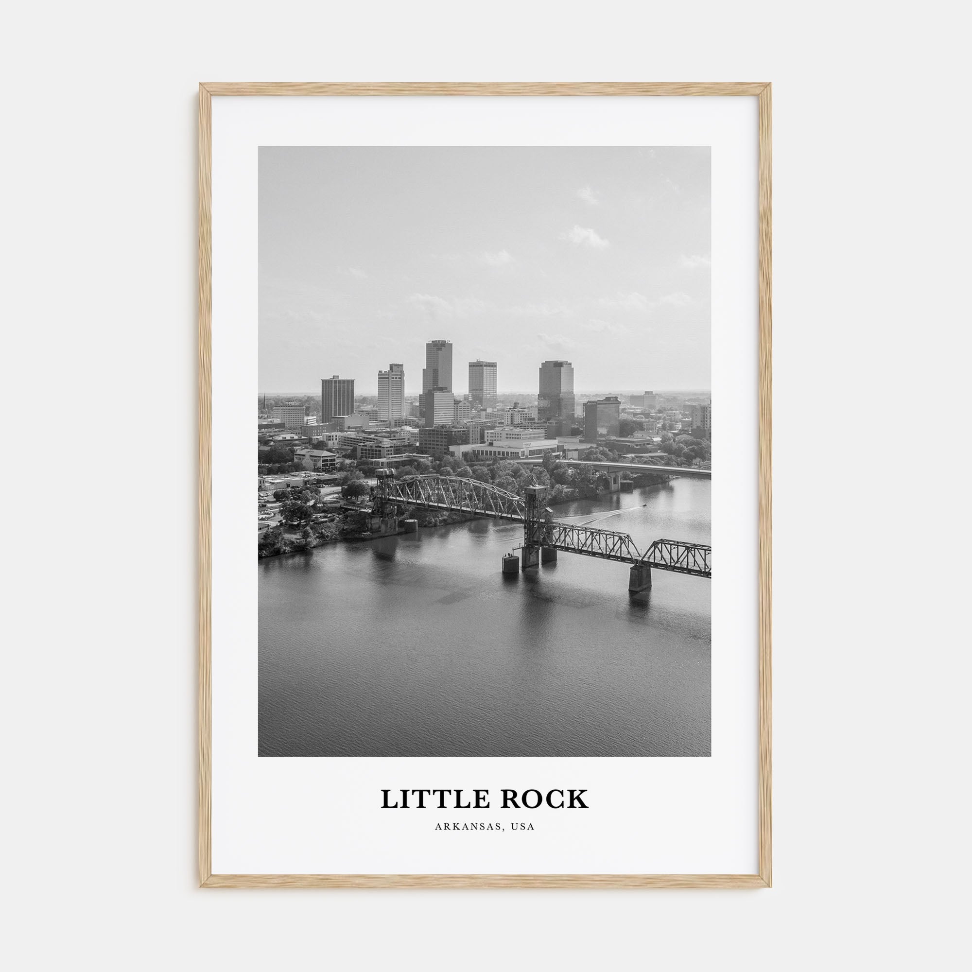 Little Rock Portrait B&W Poster