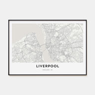 Liverpool Map Landscape Poster