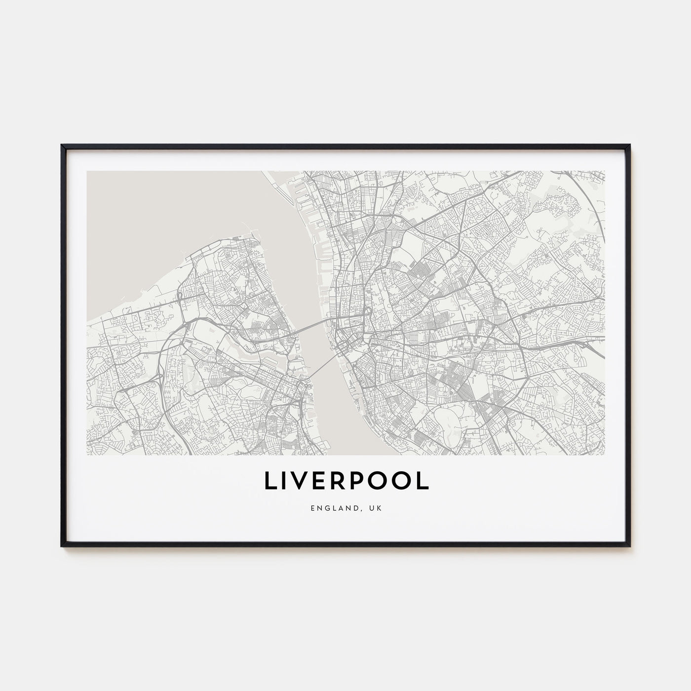 Liverpool Map Landscape Poster