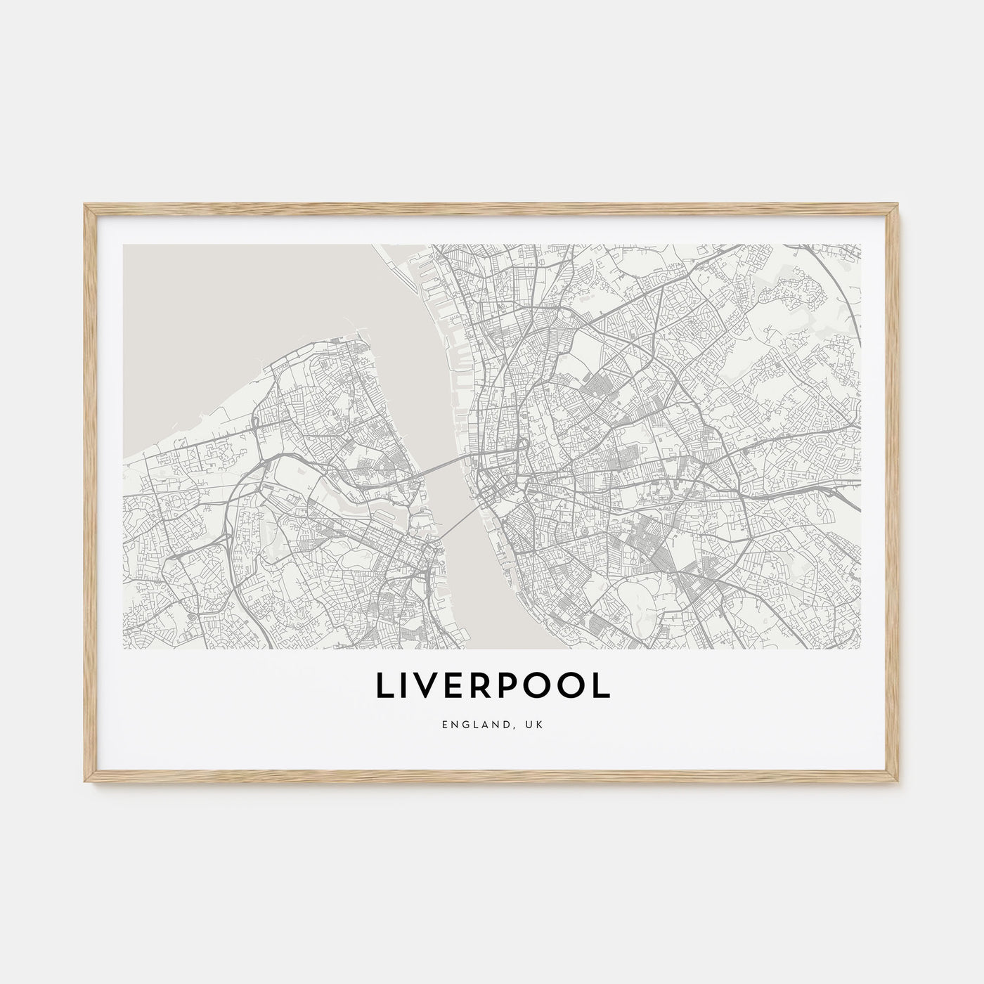 Liverpool Map Landscape Poster