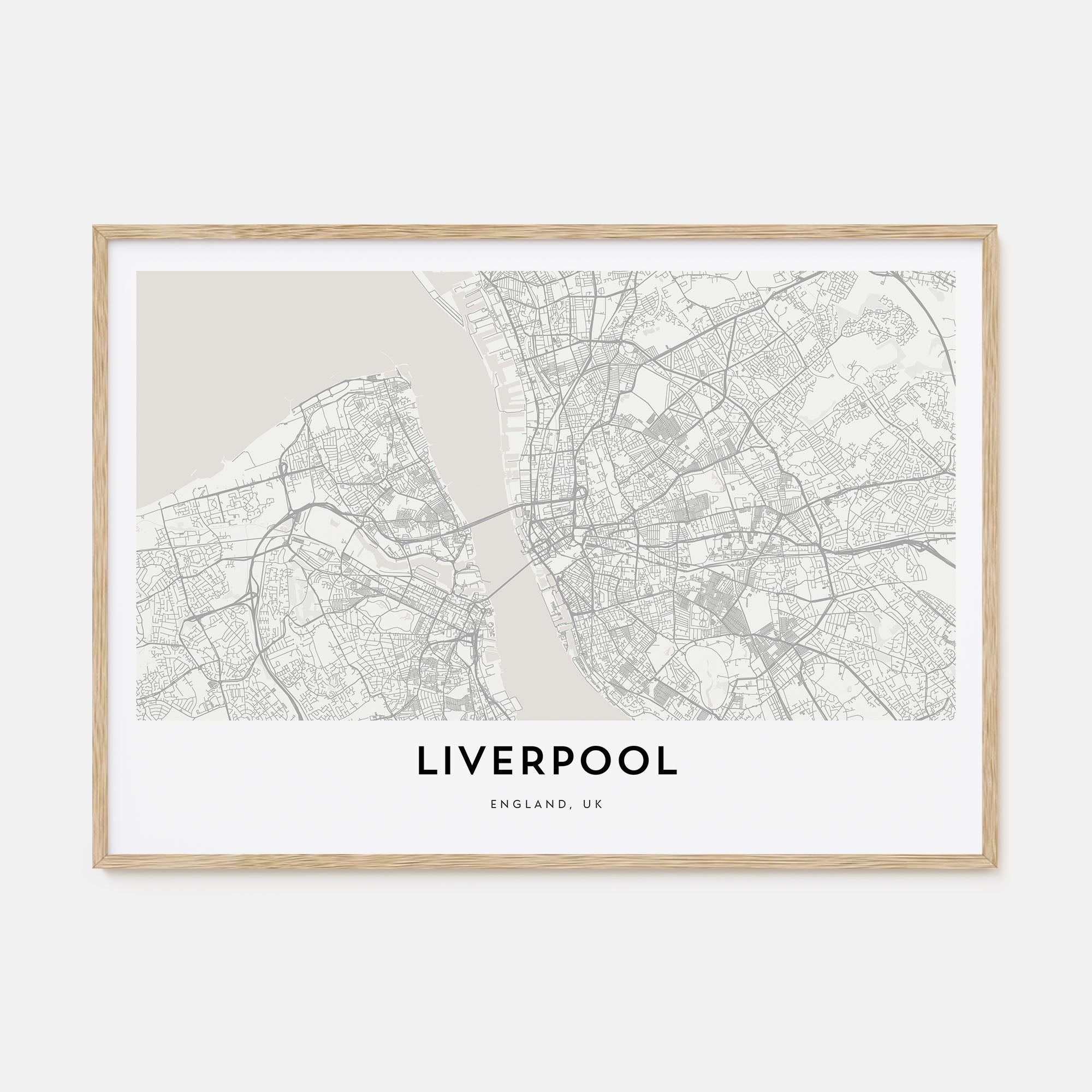 Liverpool Map Landscape Poster