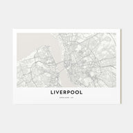 Liverpool Map Landscape Poster