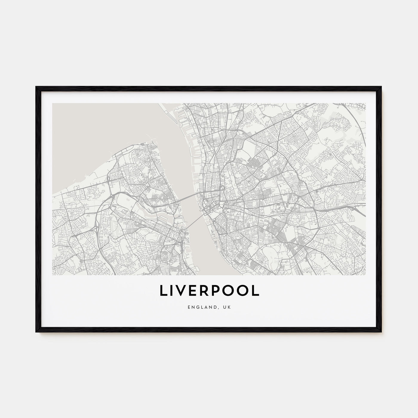 Liverpool Map Landscape Poster