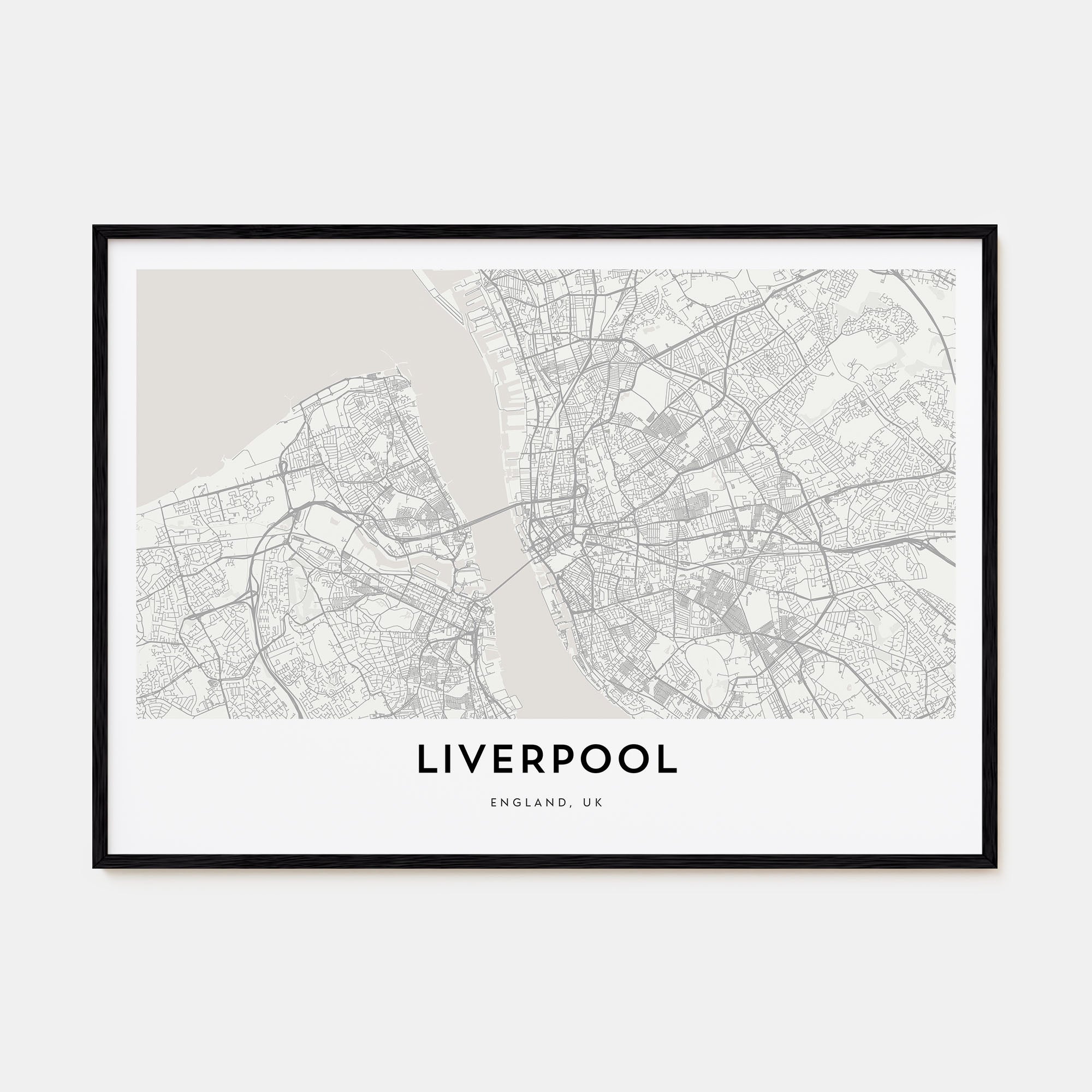Liverpool Map Landscape Poster
