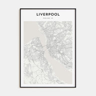 Liverpool Map Portrait Poster
