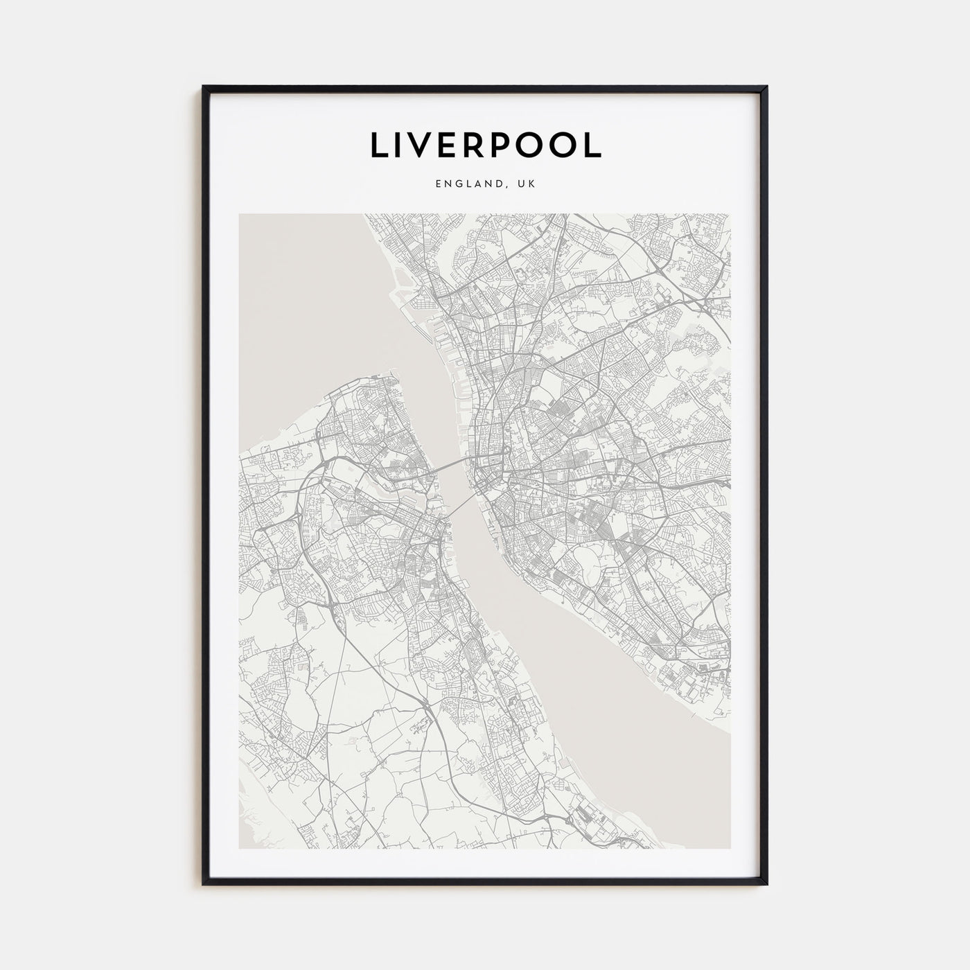 Liverpool Map Portrait Poster