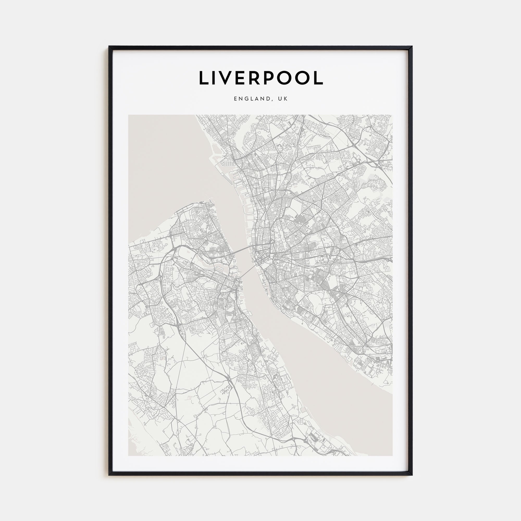 Liverpool Map Portrait Poster