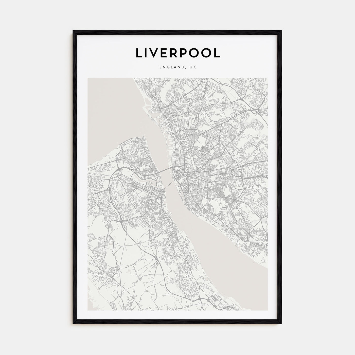 Liverpool Map Portrait Poster