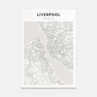 Liverpool Map Portrait Poster