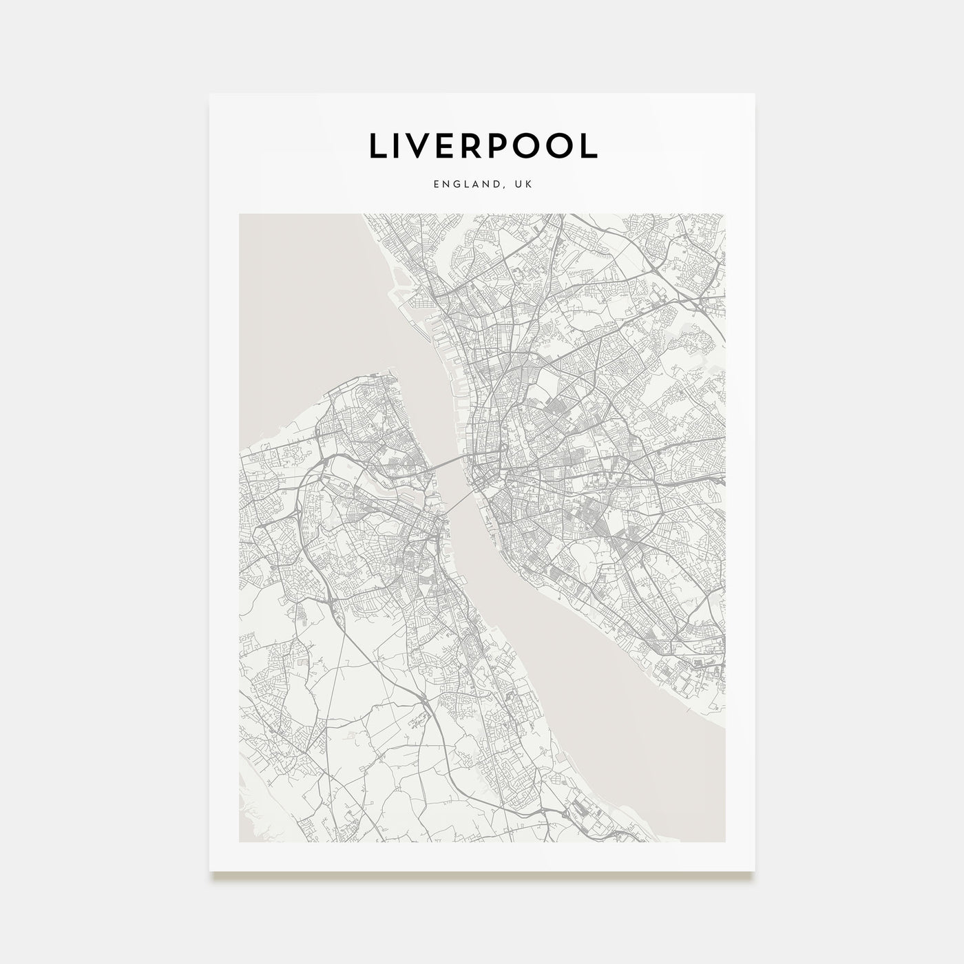 Liverpool Map Portrait Poster