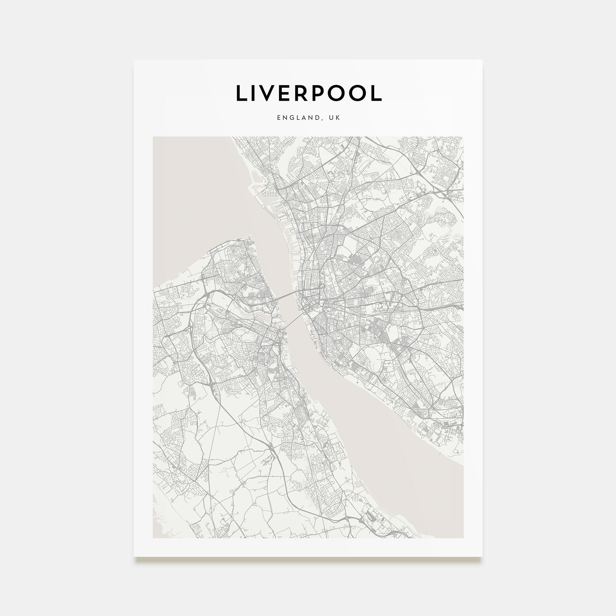 Liverpool Map Portrait Poster