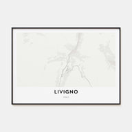Livigno Map Landscape Poster