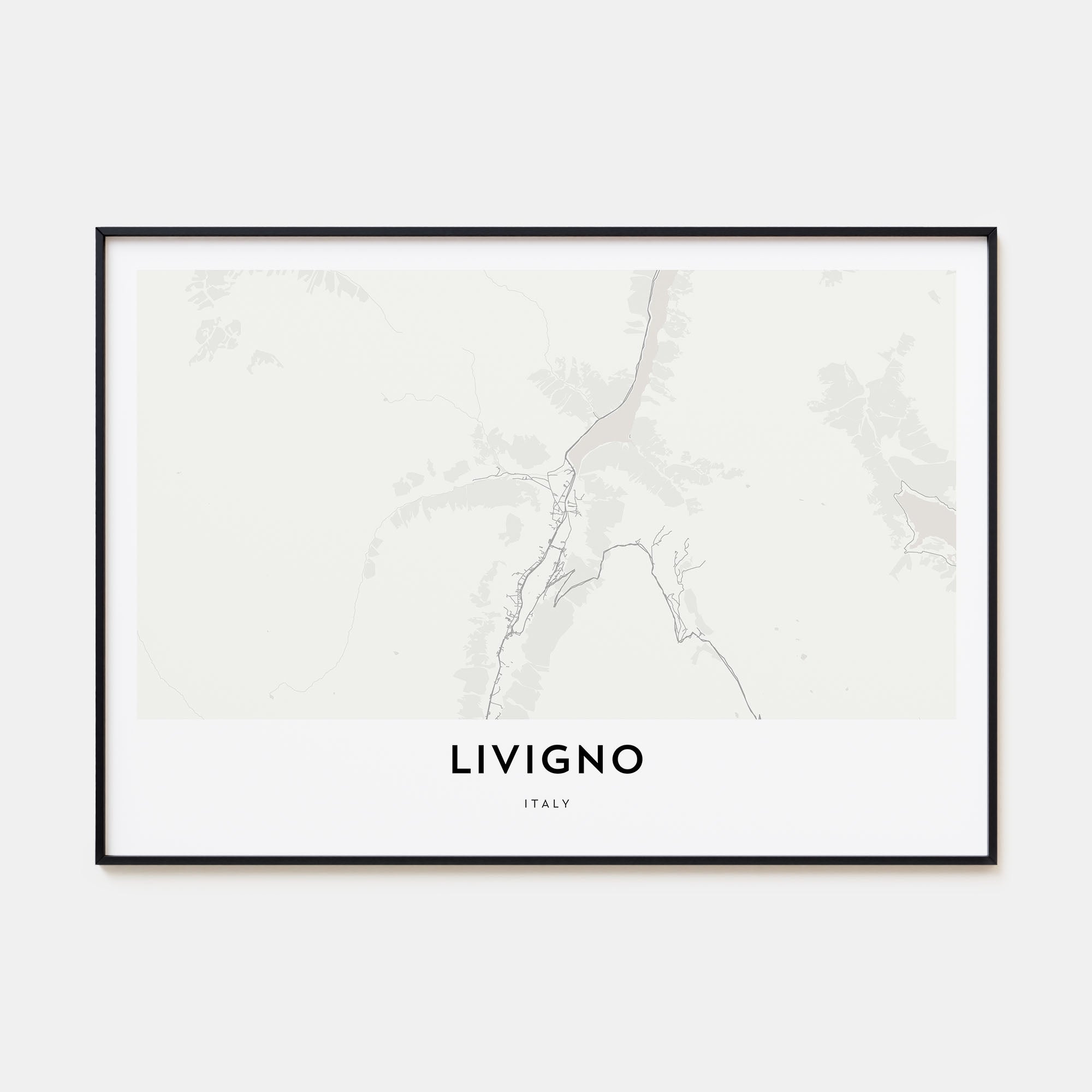 Livigno Map Landscape Poster