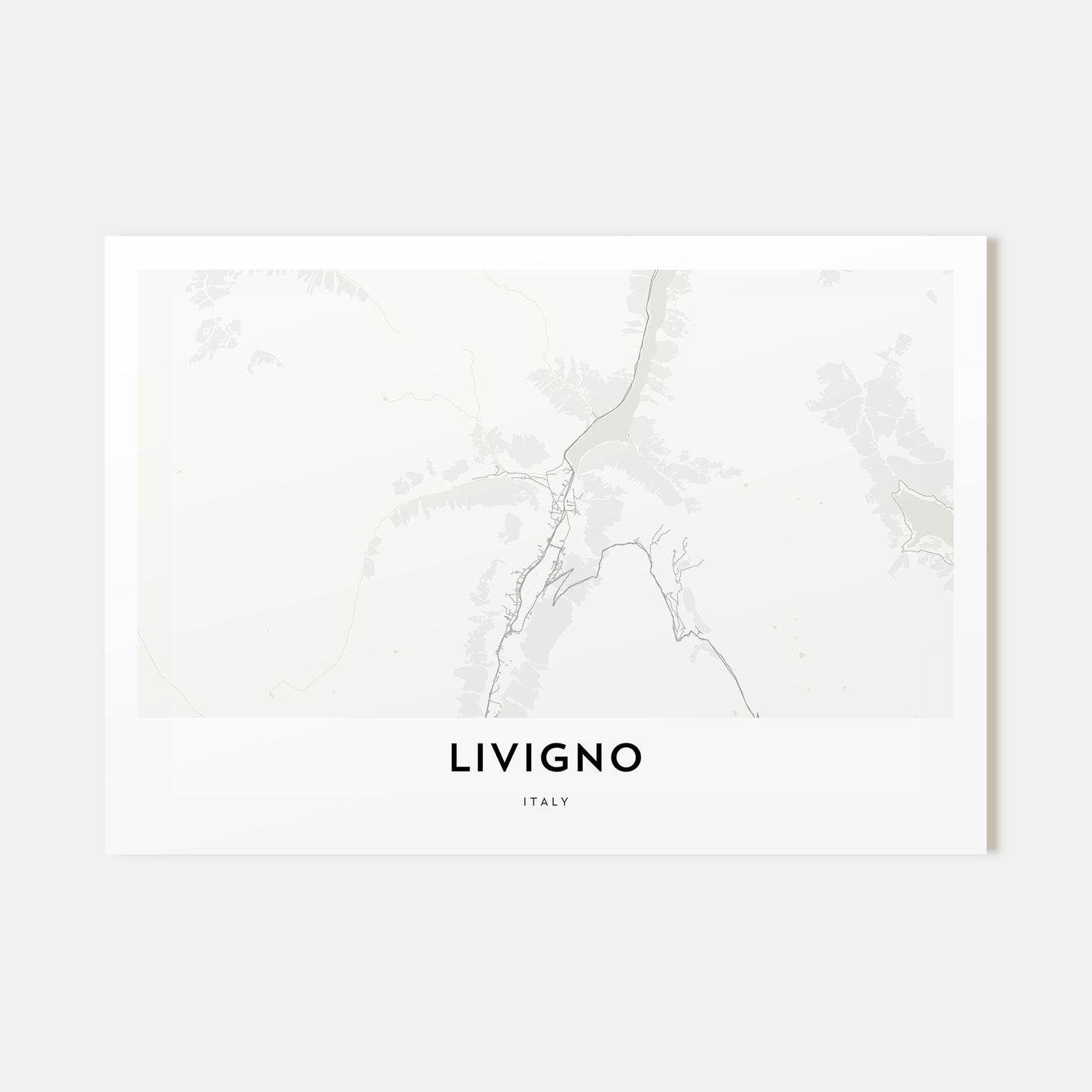 Livigno Map Landscape Poster