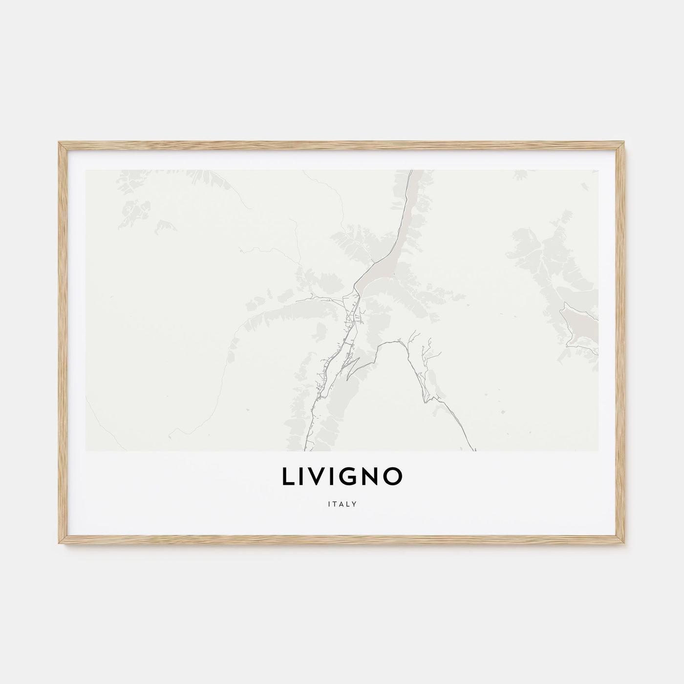 Livigno Map Landscape Poster