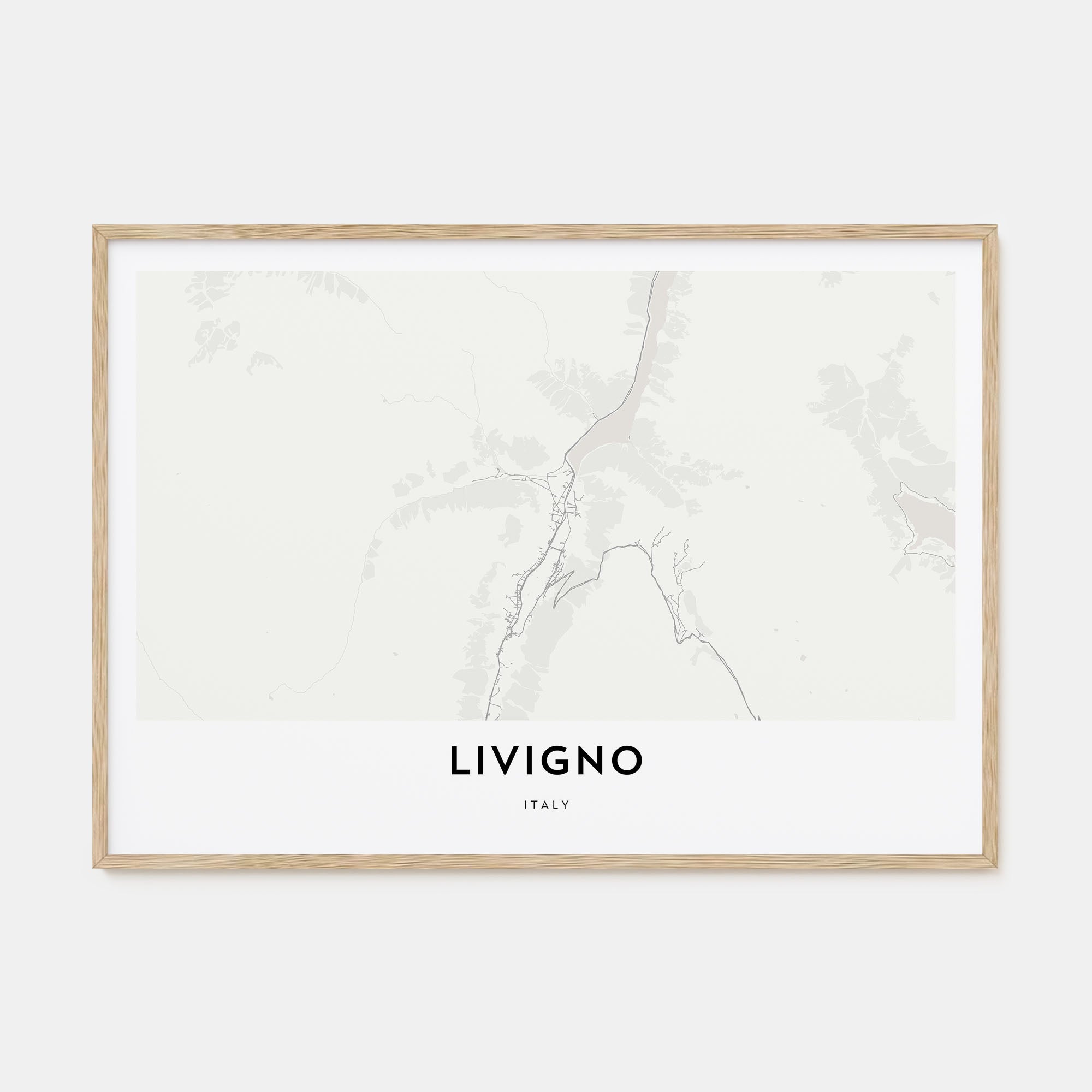 Livigno Map Landscape Poster