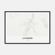 Livigno Map Landscape Poster