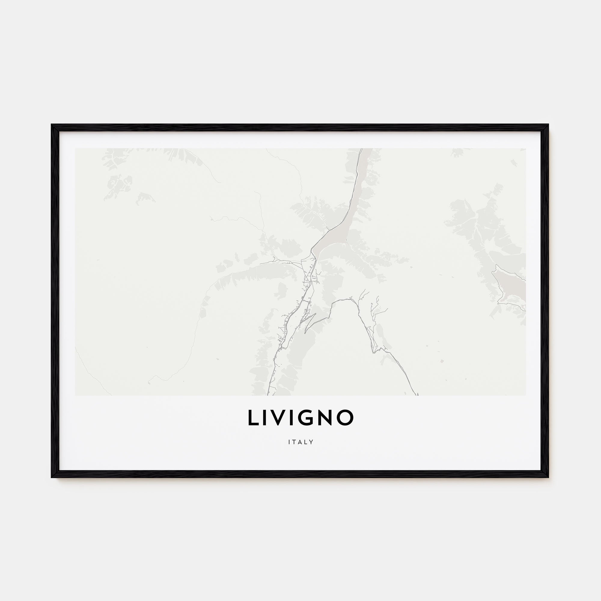 Livigno Map Landscape Poster