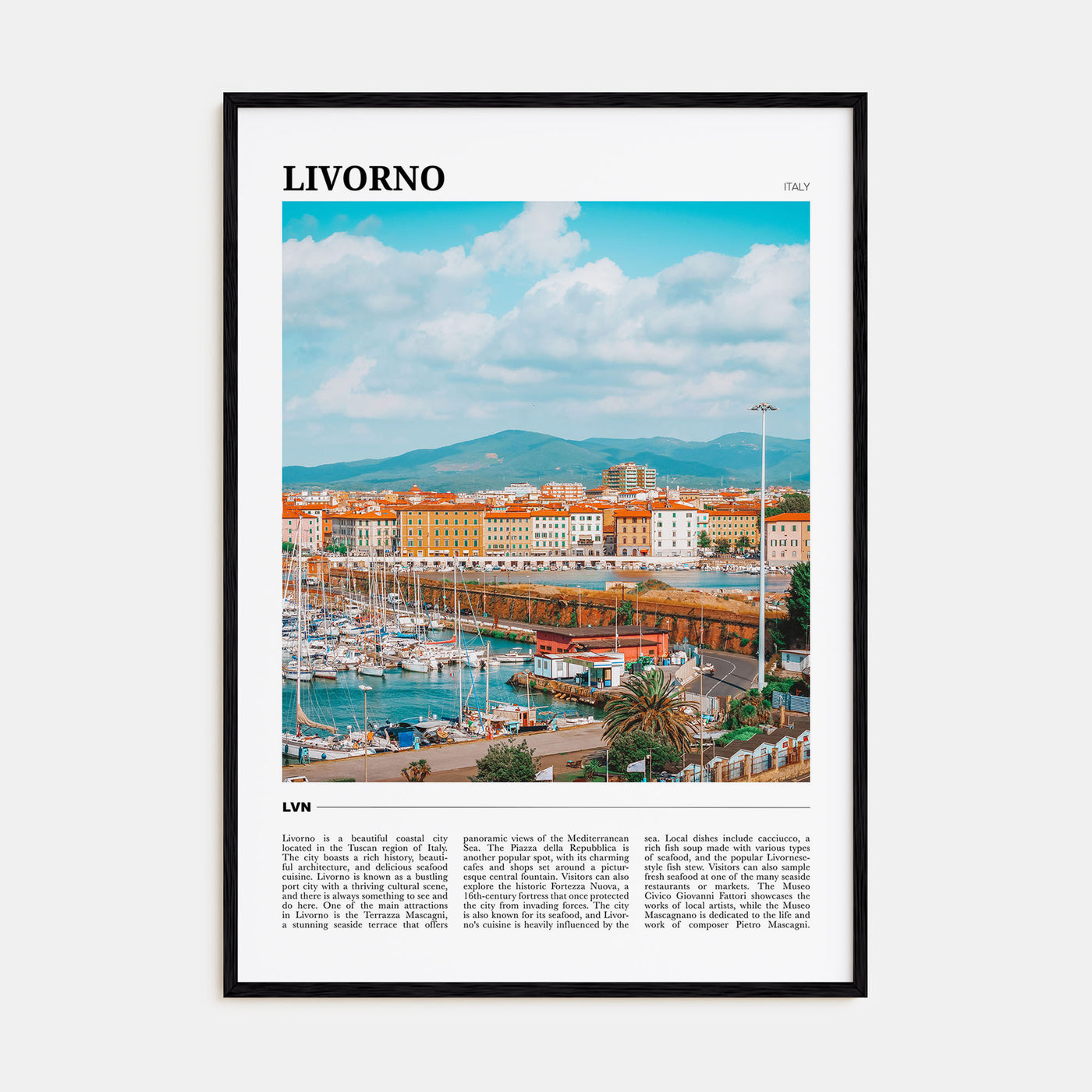 Livorno Travel Color Poster