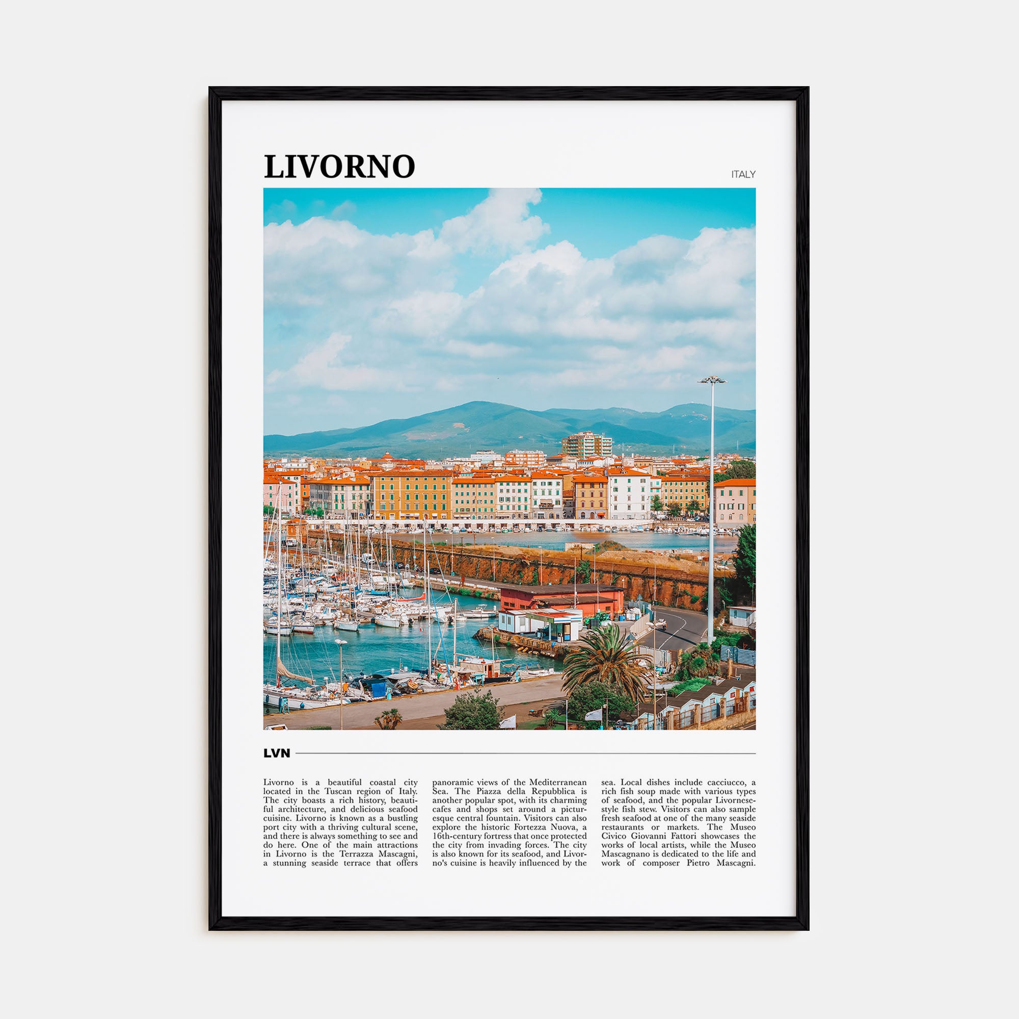 Livorno Travel Color Poster