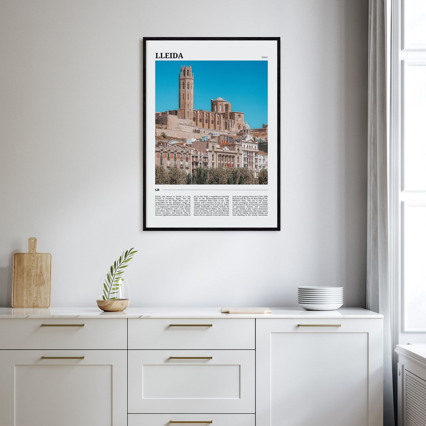 Lleida Travel Color Poster